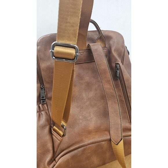 CLUCI Backpack Purse Womens One Size Brown PU Leather Tassel Anti-Theft Vegan - Picture 10 of 16